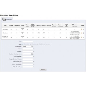 Générateur d'étiquettes d'Expédition pour PrestaShop