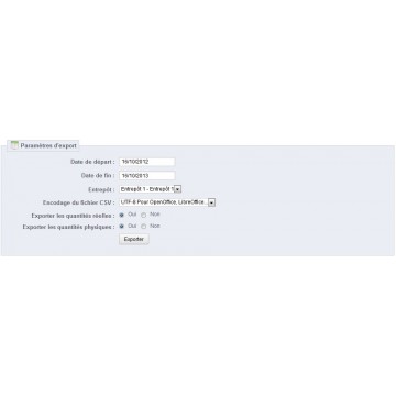 Export Stock Avancés pour PrestaShop
